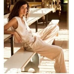 NEW XÍRENA Vida Linen Vest Size Large